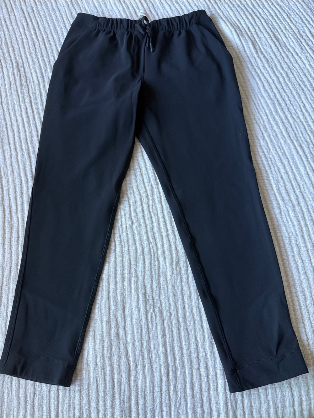 lululemon Mid Rise Women's Black Straight-Leg Drawstring Pants Vintage Style